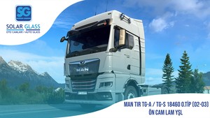 MAN TIR TG-A / TG-S 18460 ORTA TİP 02-03 LAMİNE ÖN CAM YEŞİL