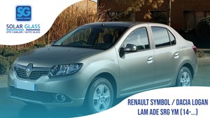 RENAULT SYMBOL / DACIA LOGAN 14- LAMİNE ÖN CAM ADE. SRG. YEŞİL MAVİ