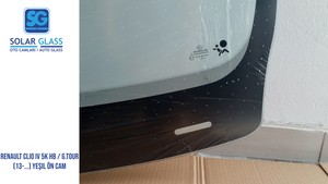  RENAULT CLIO IV 5K HB /GRAND TOUR 13- LAMİNE ÖN CAM ŞASE SRG. SNS. YEŞİL
