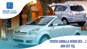 TOYOTA COROLLA VERSO 03- TEMPER ARKA CAM RZT. YEŞİL