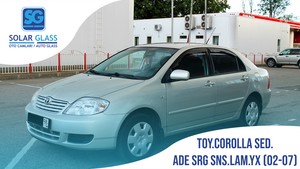  TOYOTA COROLLA SDN. 02-07 LAMİNE ÖN CAM ADE. SRG. SNS. YEŞİL
