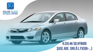 HONDA CIVIC 4K SDN. HYBIRD 06- LAMİNE ÖN CAM ŞASE ADE. SRG. YEŞİL