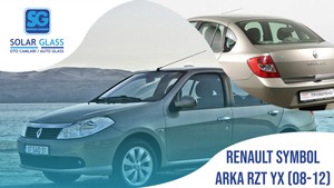 RENAULT SYMBOL 08-12 TEMPER ARKA CAM RZT YEŞİL