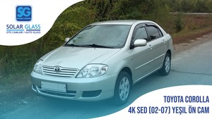 TOYOTA COROLLA SED 02-07 LAMİNE ÖN CAM SRG. YEŞİL