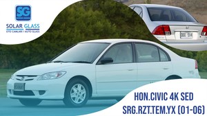 HONDA CIVIC 4K SDN. 01-06 TEMPER ARKA CAM RZT. SRG. YEŞİL