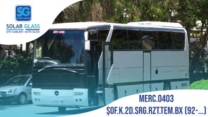 MERCEDES O 403 92- TEMPER ŞÖFÖR ARKA CAM 2 DELİK SRG. RZT. BEYAZ
