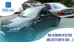 NISSAN ALMERA N16 SDN. 00- TEMPER ARKA CAM SRG. RZT. YEŞİL