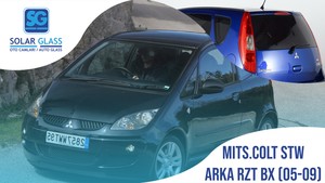 MITSUBISHI COLT STW 05-09 TEMPER ARKA CAM RZT. BEYAZ