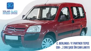 PEUGEOT PARTNER TEPEE/CITROEN BERLINGO 08- LAMİNE ÖN CAM SRG. ADE. YEŞİL