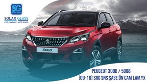  PEUGEOT 3008 / 5008  09-16 LAMİNE ÖN CAM SNS. SRG. ŞASE YEŞİL