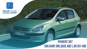 PEUGEOT 307 01-08 LAMİNE ÖN CAM SRG. KARE SNS. ŞASE ADE. BEYAZ