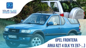 OPEL FRONTERA 97- TEMPER ARKA CAM RZT. 4 DELİK YEŞİL