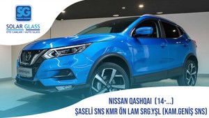 NISSAN QASHQAI 14- LAMİNE ÖN CAM KMR. GENİŞ SNS. SRG. ŞASE ŞASELİ YEŞİL